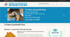Desktop Screenshot of 24hourlocksmithcoloradosprings.net